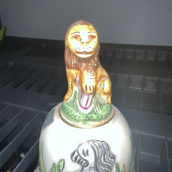 CAPODIMONTE Bell Italy Porcelain Christmas 1980 Lion Code Of Arms #524/1535 Vtg - Picture 3 of 11